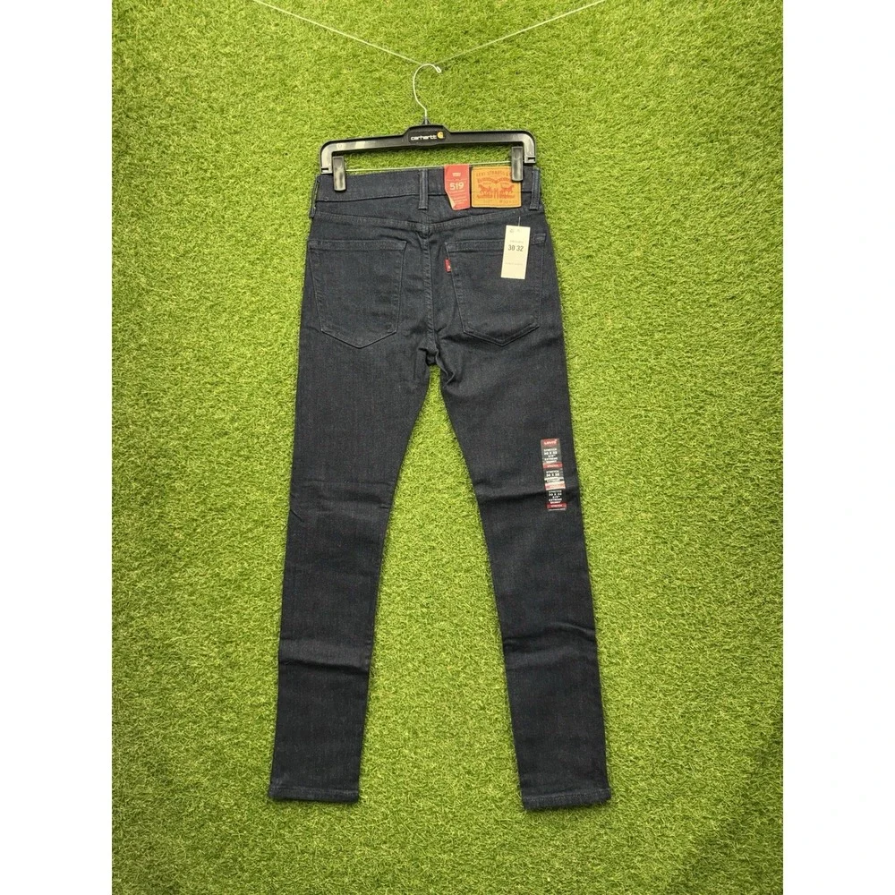 Levis 519 Jeans Mens 30x32 Extreme Skinny Stretch Sits Below Waist Dark Wash NWT